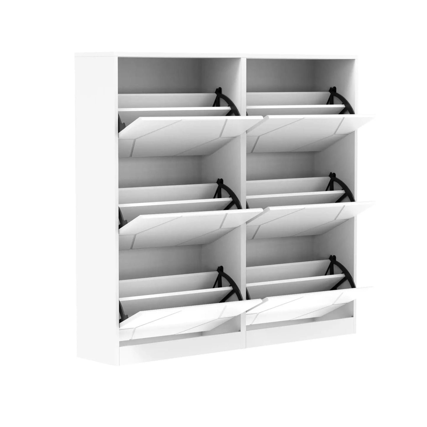 Shoe storage cabinet white 6-tier with two-column shelves on Tampa Home & Garden Store