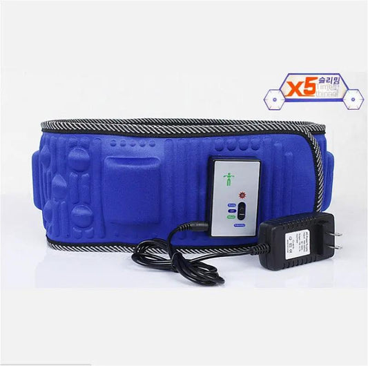 Blue slimming waist belt and leg massager with control panel and power adapter on Tampa Home & Garden Store