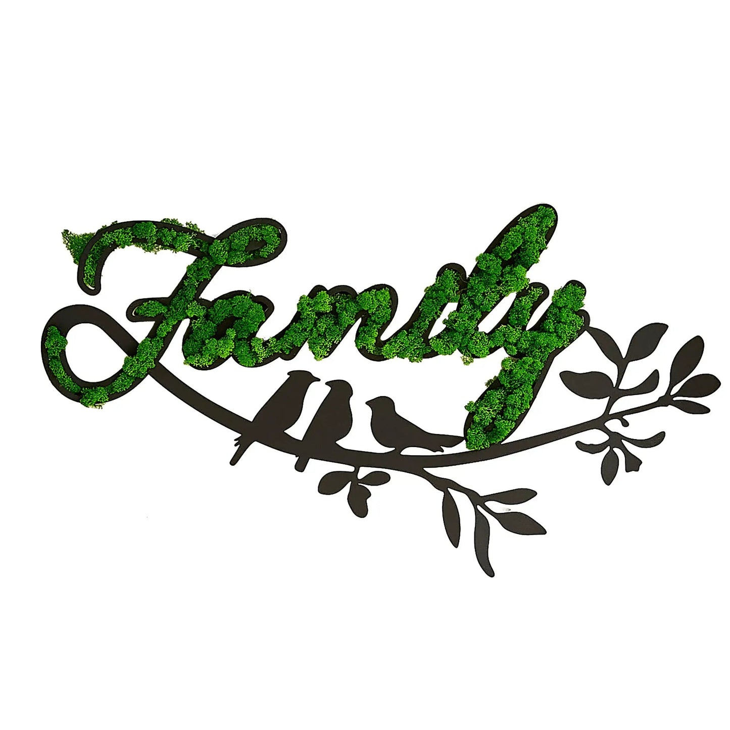 Green moss letter art iron wall decor decorative plaque VIP Digital Presence on Tampa Home & Garden Store