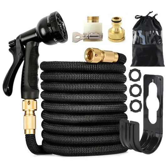 100 - ft Expandable Garden Hose with Nozzle. Light, Durable & Kink - Free for Car Wash & Outdoor Watering - Tampa Home & Garden Store