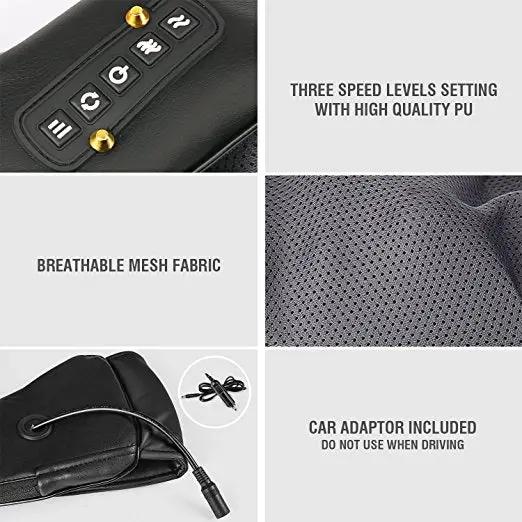 Luyao LY 580A Shiatsu Heated Neck Massager with remote control, car adaptor included on Tampa Home & Garden Store