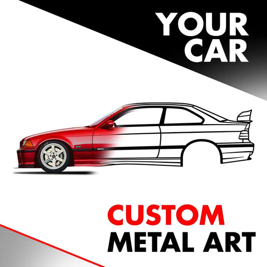 Your Personalized Car Metal Wall Art red gradient car silhouette by Modello Turbo on Tampa Home & Garden Store