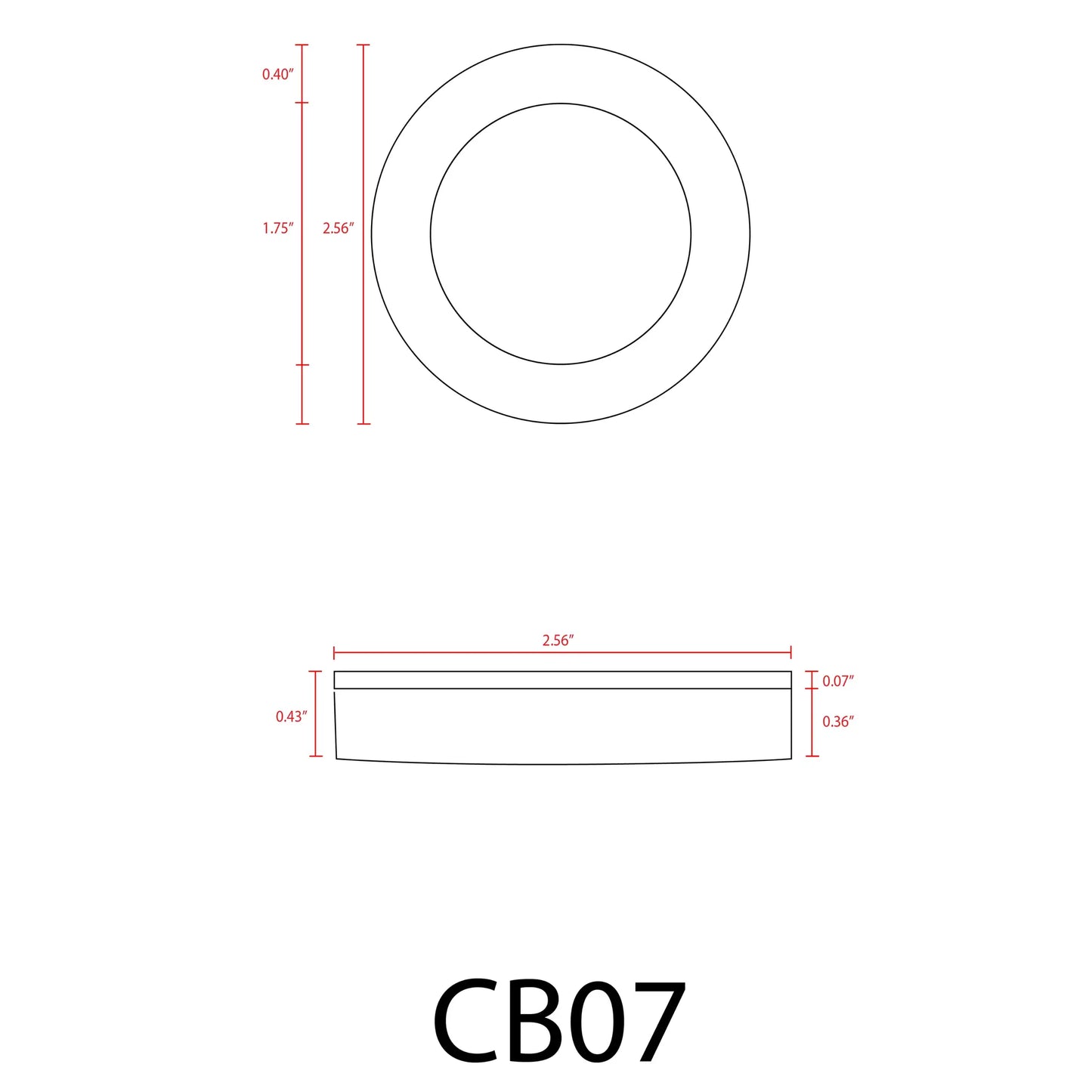Cb07 LED round recessed cabinet light, dimmable, cast aluminum, 2.56 in diameter on Tampa Home & Garden Store
