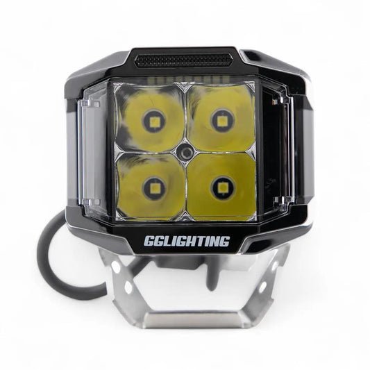 CB30 LED Pod with 4x yellow LEDs in black housing and mounting bracket by GGLighting on Tampa Home & Garden Store