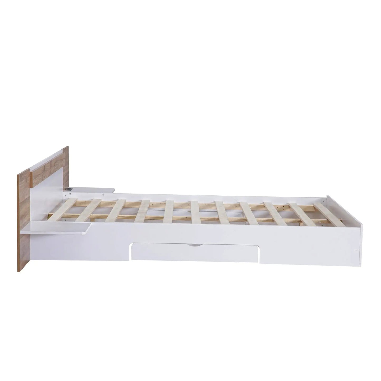 Queen Size Platform Bed with Headboard USB Ports