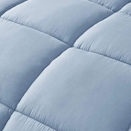 Queen Size Reversible Microfiber Down Alternative Comforter Set in Blue - Tampa Home & Garden Store