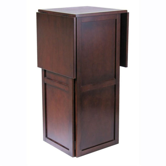 Mini Bar Mostrador de Vino de Nogal de 9 Botellas Expandible