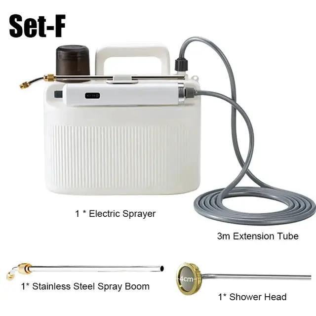 5L white garden electric sprayer with 2200mAh battery, stainless steel spray boom, 3m tube on Tampa Home & Garden Store