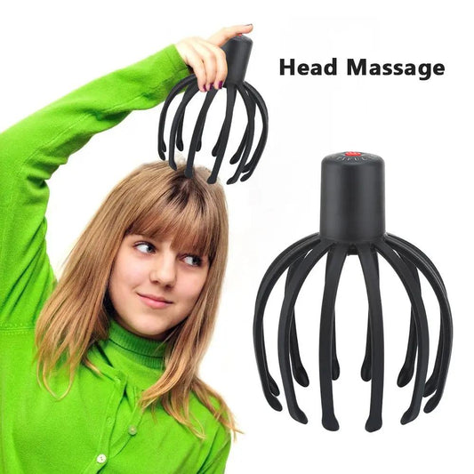 Octopus Head Massager with Electric Scalp Therapy, two black claw-like massagers on Tampa Home & Garden Store