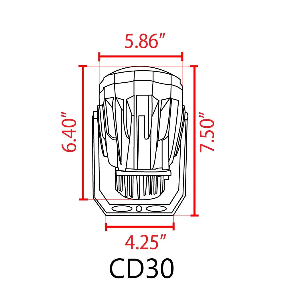 Angle de faisceau étroit directionnel de projecteur extérieur de la basse tension LED de CD30 30W