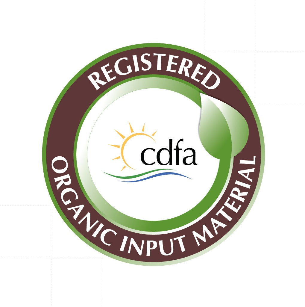 KiS Organics Nutrient Pack soil amendments badge featuring cdfa organic input material seal on Tampa Home & Garden Store