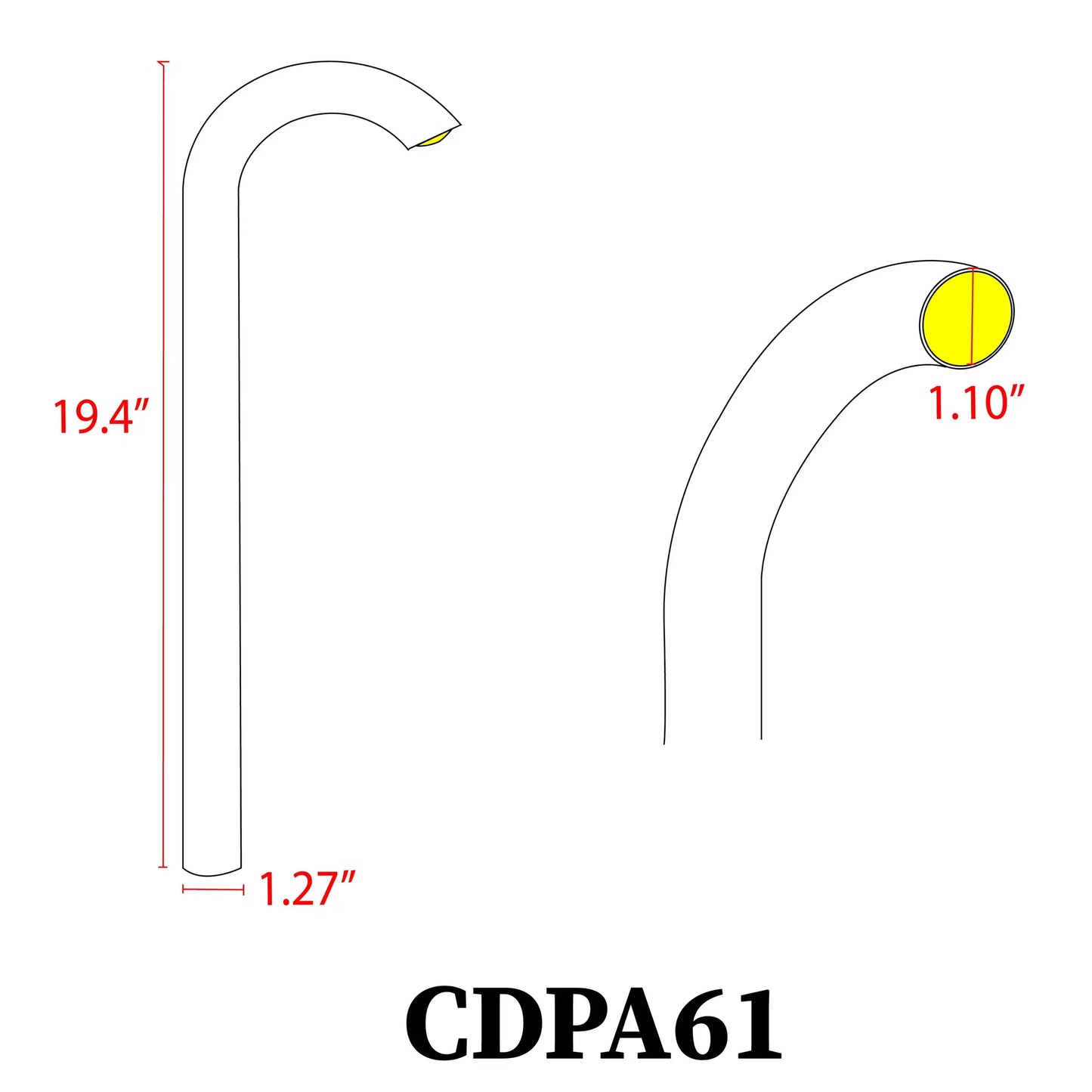 CDPA61 5W LED Bollard Path Light Low Voltage Outdoor Landscape Lighting - Tampa Home & Garden Store