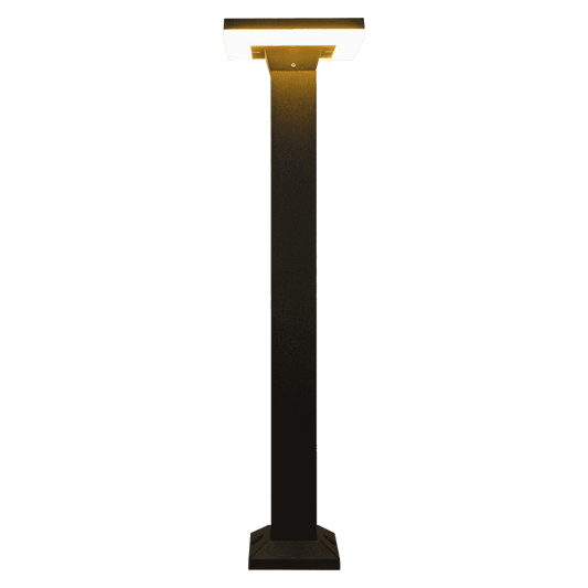 CDPA63 12W Bollard Pathway Lighting LED Square Top Modern Low Voltage - Tampa soil911.com