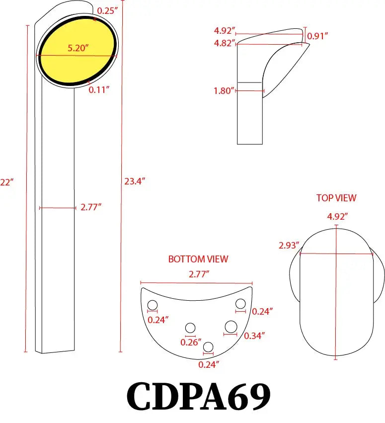 CDPA69 10W LED Multi Directional Bollard Path Light Low Voltage Outdoor Landscape Lighting - Tampa Home & Garden Store