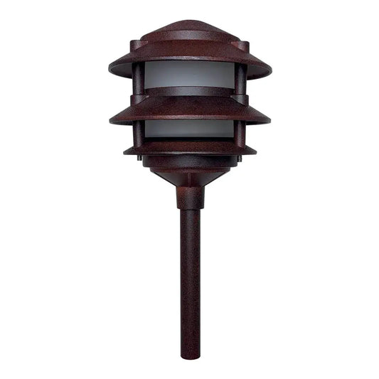 CDPA72 Black 12V AC/DC Aluminum Low Voltage Landscape Lighting 3 Tier Pagoda Path Light - Tampa Home & Garden Store