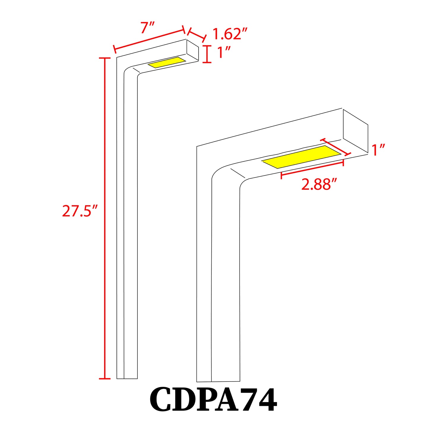 CDPA74 Heavy Duty Black Cast Aluminum LED Outdoor Landscape Path Light 7W 12V