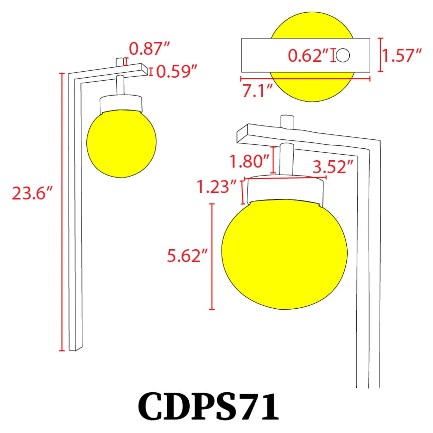CDPS71 3W LED Globe Path Light Low Voltage Outdoor Landscape Lighting - Tampa Home & Garden Store