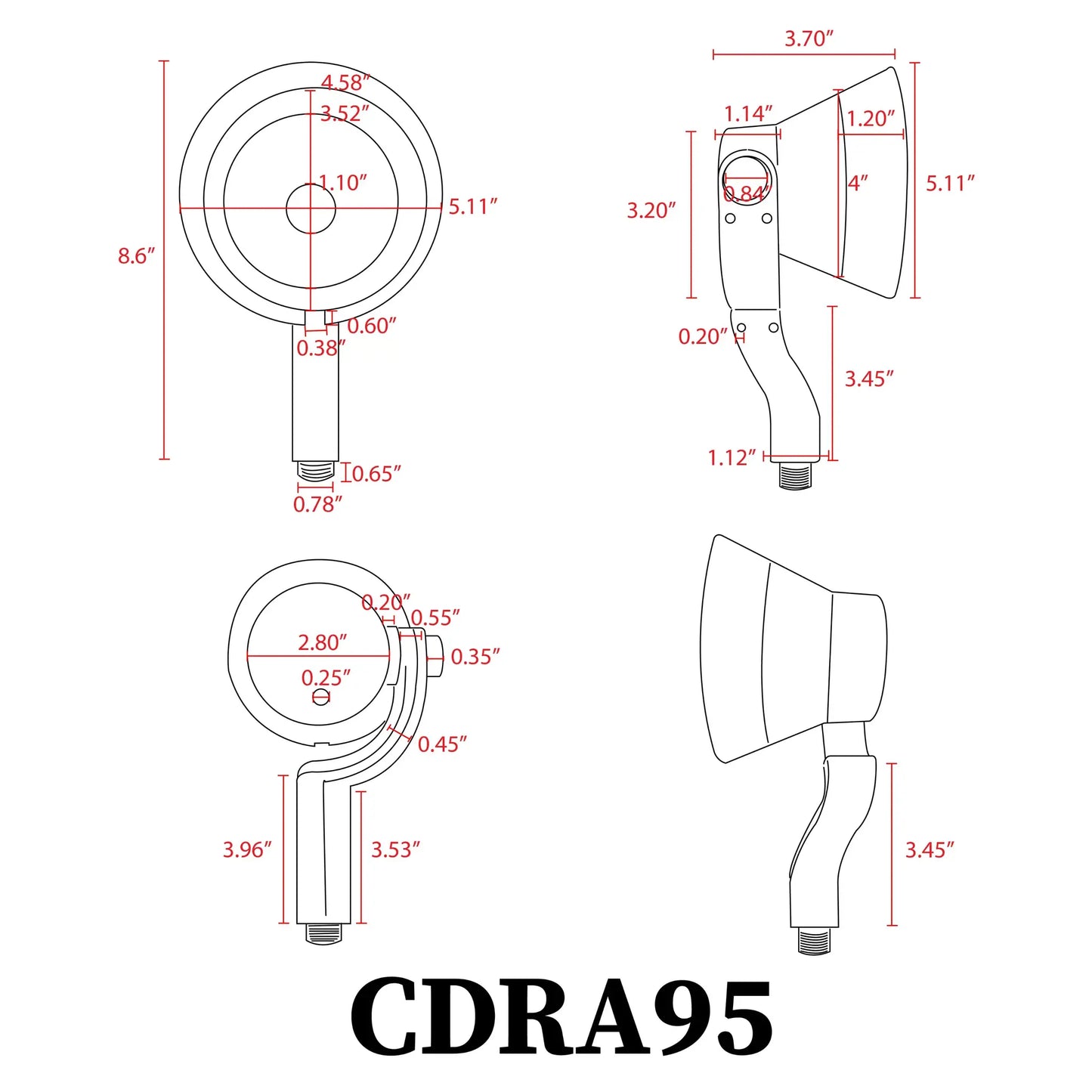 CDRA95 10W LED Smart WiFi RGBW Spotlight Outdoor blueprint diagram Kings Outdoor Lighting on Tampa Home & Garden Store