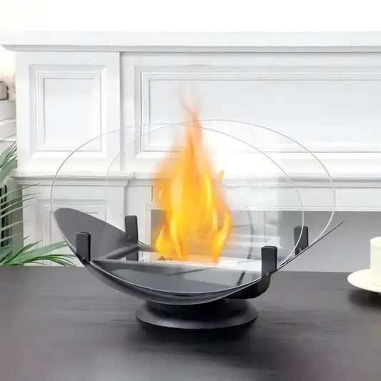 Small Outdoor Alcohol Fireplace Lamp and Flame