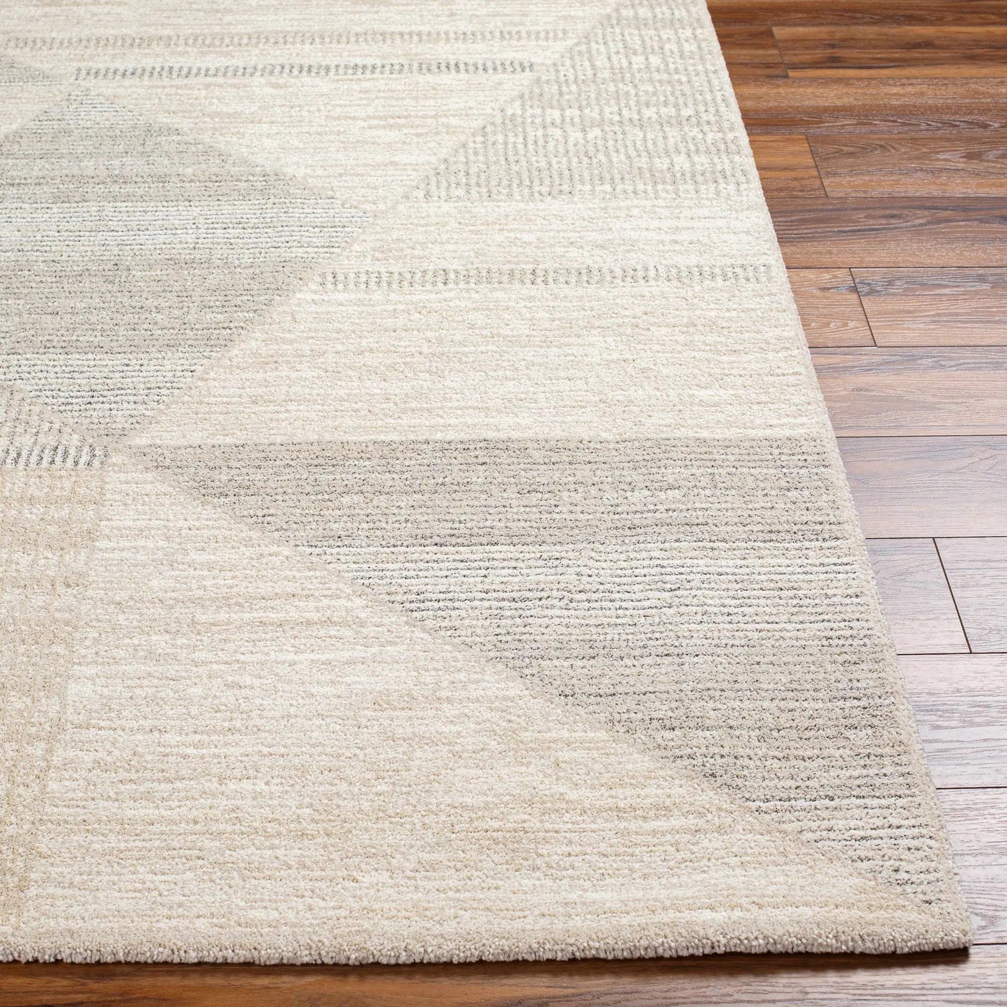 Chizu Geometric Neutral Luxe Rug Ivory Beige, Boutique Rugs, beige ivory geometric pattern on Tampa Home & Garden Store