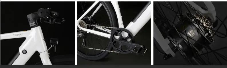 BIKES Citi Air E Bike white frame drivetrain crankset front wheel disc brake on Tampa Home & Garden Store