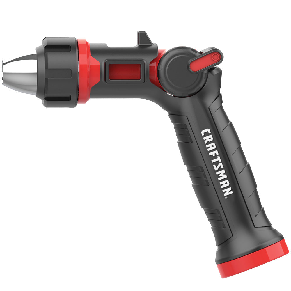 Craftsman heavy-duty adjustable water nozzle pistol grip in black with red accents and logo on Tampa Home & Garden Store