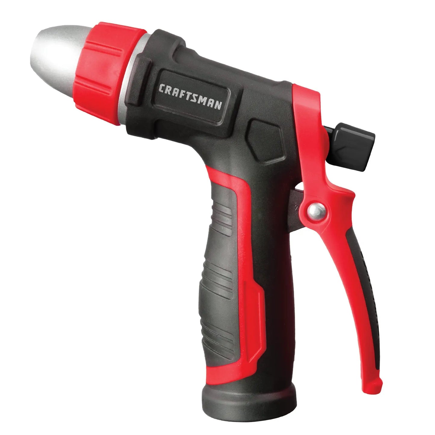Craftsman heavy hose nozzle, red and black, 3-way adjustable spray on Tampa Home & Garden Store