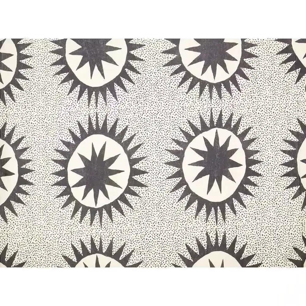 72 x 72 in. Cotton Poly Shower Curtain w/ Cream Brown Sun Star Medallion Pattern - Tampa Home & Garden Store