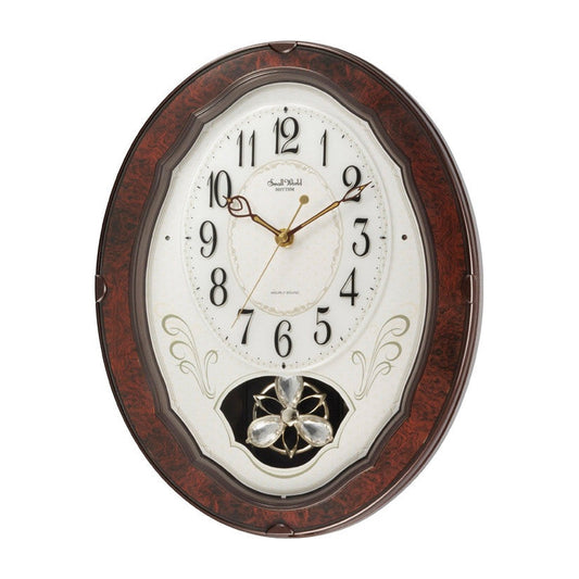 Reloj de Pared con Péndulo de Madera - Reproduce Melodías cada Hora