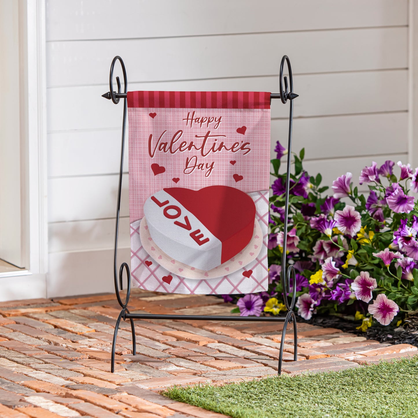 Cake Full Of Love Suede Garden Flag - Tampa Home & Garden Store