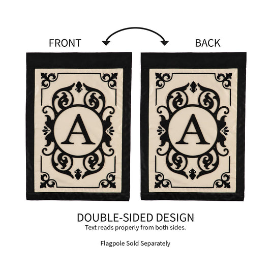 Cambridge Monogram Garden Applique Flag, Letter A - Tampa Home & Garden Store