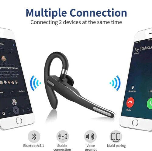Bluetooth 5.1 Wireless Headset Noise Cancelling Hands Free Earphone - Tampa Home & Garden Store