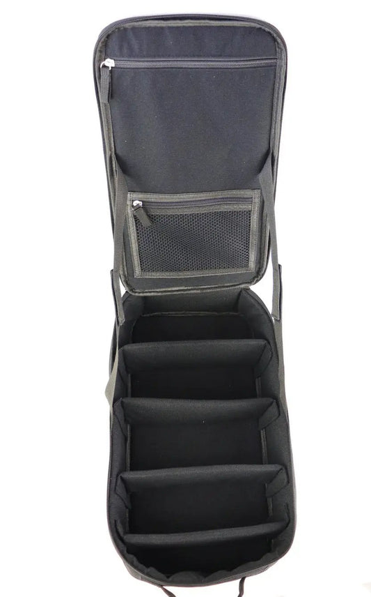 Havoc goggle case interior for 5 goggles with 5 padded dividers and mesh pocket on Tampa Home & Garden Store