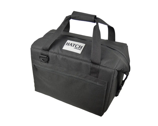 Canvas Series 24 Pack Cooler bag in black with zip pocket and handles on Tampa Home & Garden Store