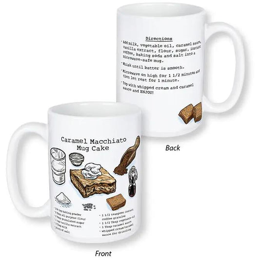 Caramel Macchiato Recipe Mug ceramic microwave-safe by The Country Christmas Loft with front art on Tampa Home & Garden Store