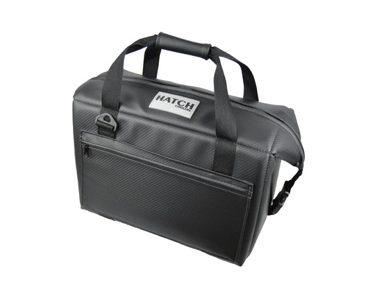Hatch Carbon Series 24 Pack Cooler soft-sided black with front zip pocket and dual handles on Tampa Home & Garden Store