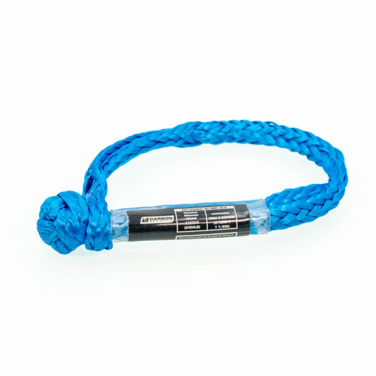 Soft Shackle Keyring blue braided rope, 1.1 ton, Carbon Offroad USA on Tampa Home & Garden Store
