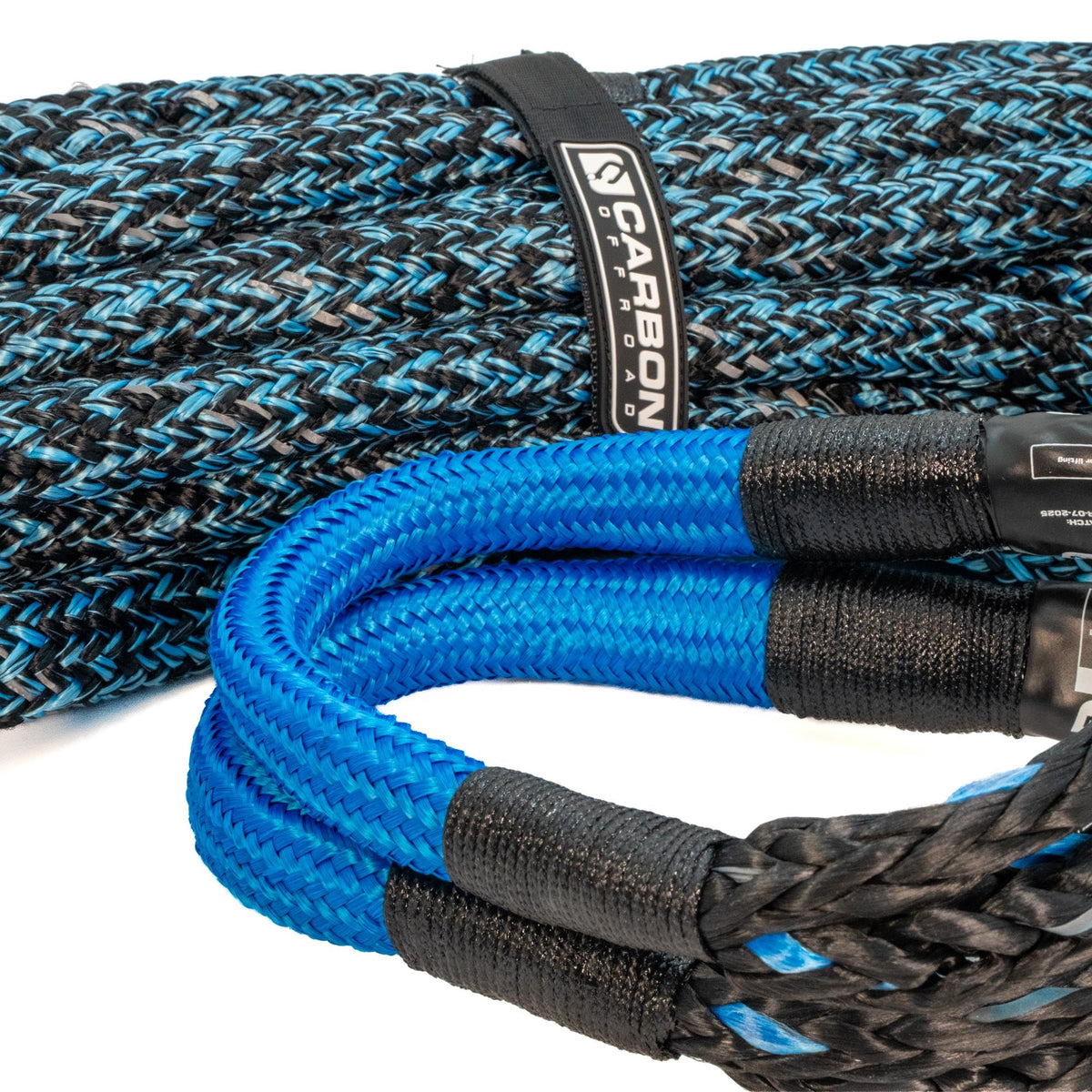 Large 4x4 recovery rope and soft shackle combo with blue/black braided tow lines Carbon Offroad on Tampa Home & Garden Store