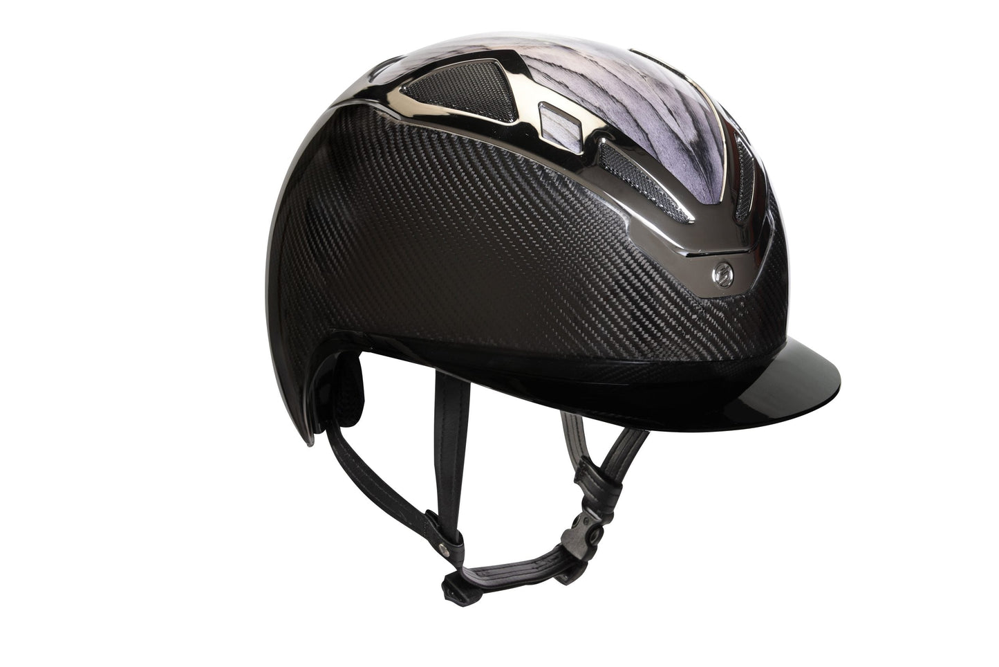 Suomy Apex Riding Helmet Carbon Wood Black Glossy carbon fiber helmet with chrome accents on Tampa Home & Garden Store