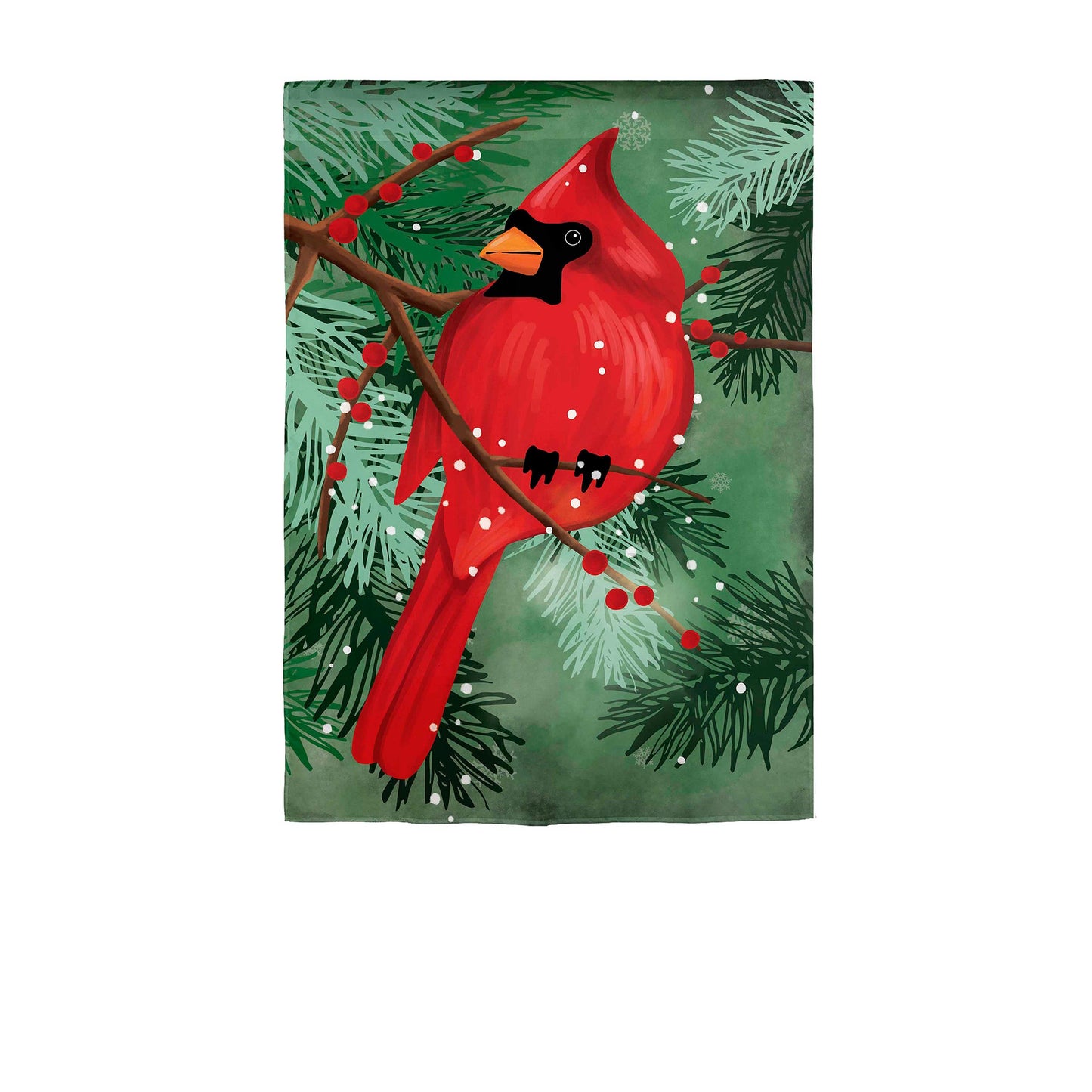 Cardinal in Pines Applique Garden Flag - Tampa Home & Garden Store