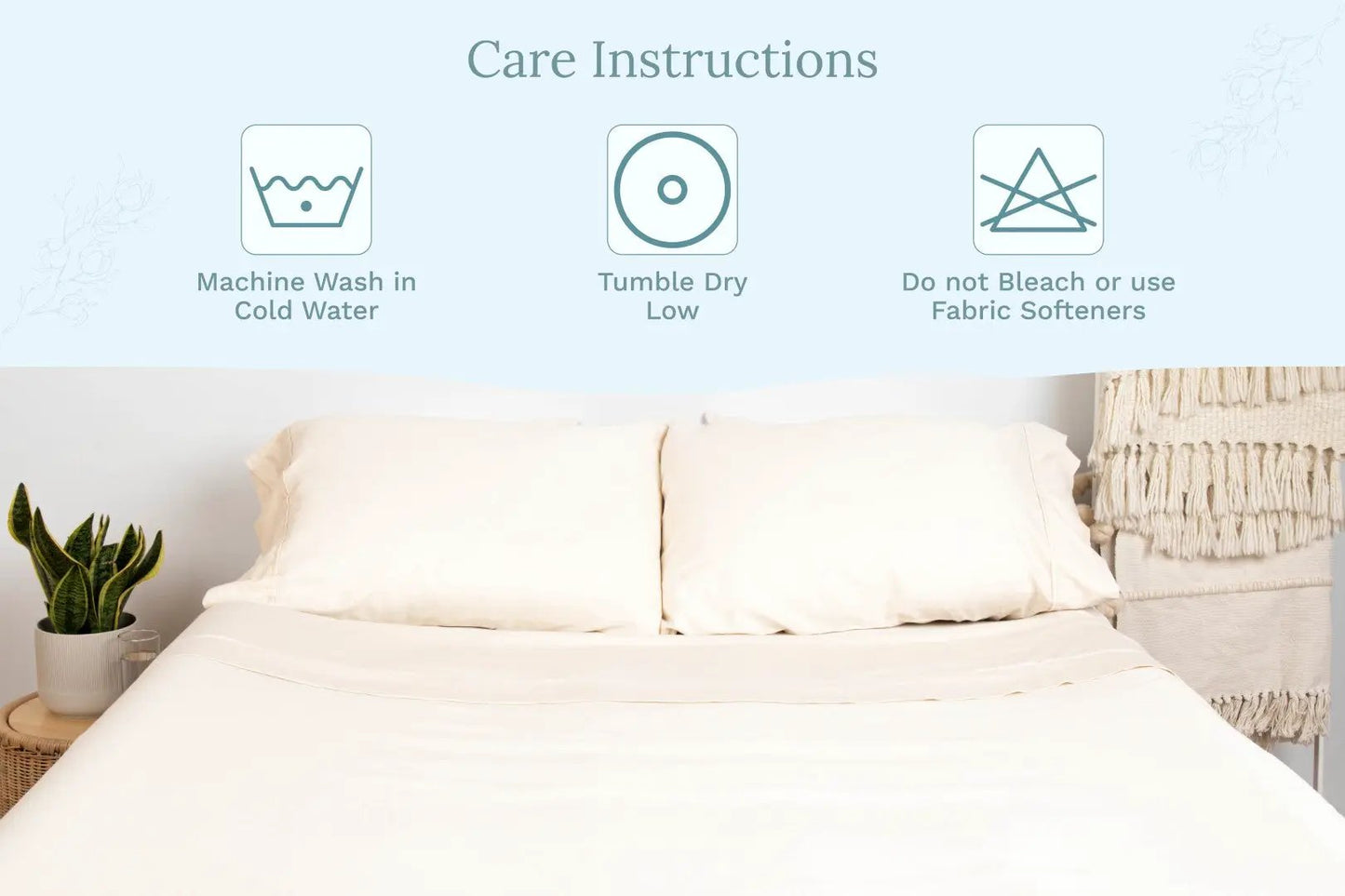 Organic cotton pillowcases in cream by Organic Cotton Mart, Pillowcases & Shams on Tampa Home & Garden Store