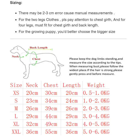 Cartoon Hoodie for Small Dogs With Fleece Lining, fleece-lined dog hoodie neck/chest/length on Tampa Home & Garden Store