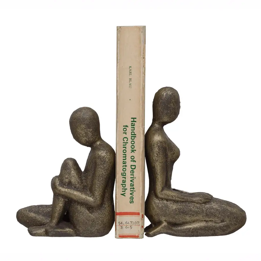 Cast Iron Sitting Women Bookends, Set of 2 - Tampa Home & Garden Store