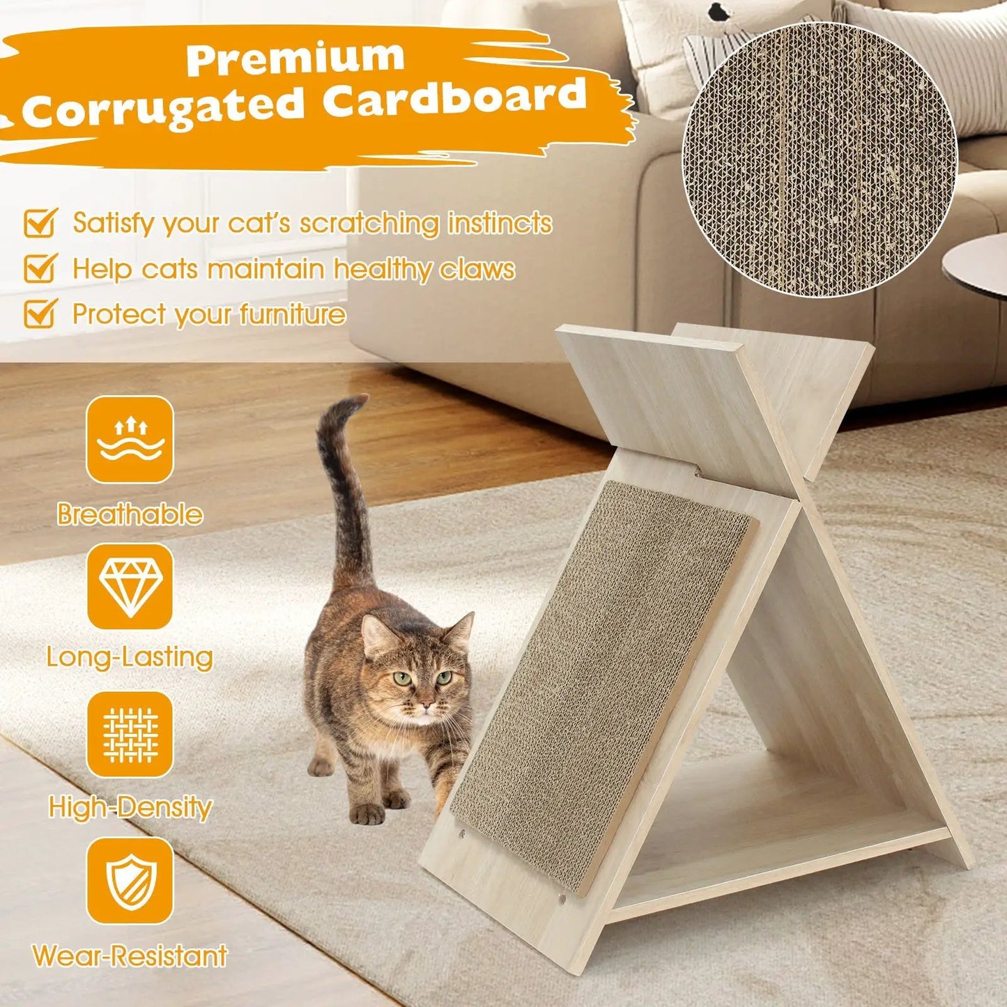 Cat Scratcher Claw Sharpening and Furniture Guard DirectDeals with corrugated panels on Tampa Home & Garden Store