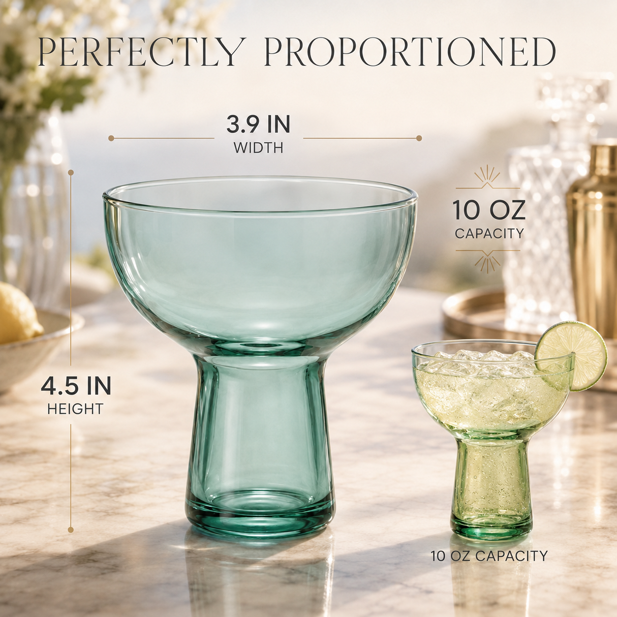 Tonal Margarita Cocktail Glassware Set of Six