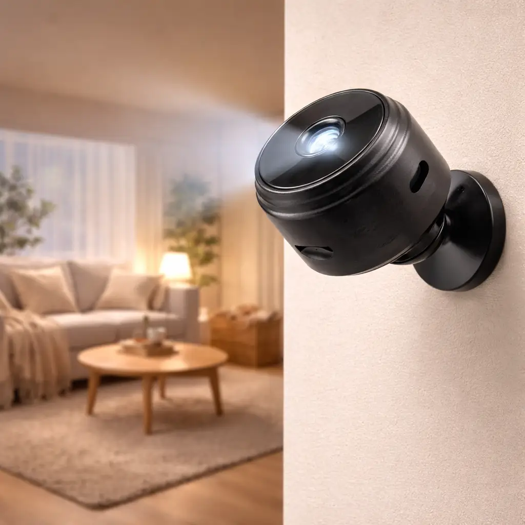 HD WiFi Security Camera for Smart Home Monitor wall-mounted black surveillance camera on Tampa Home & Garden Store
