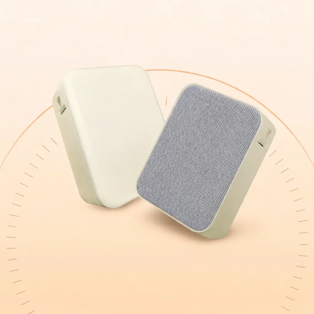 Mini Thermal Label Printer P15; two compact Bluetooth label printers in white and gray on Tampa Home & Garden Store