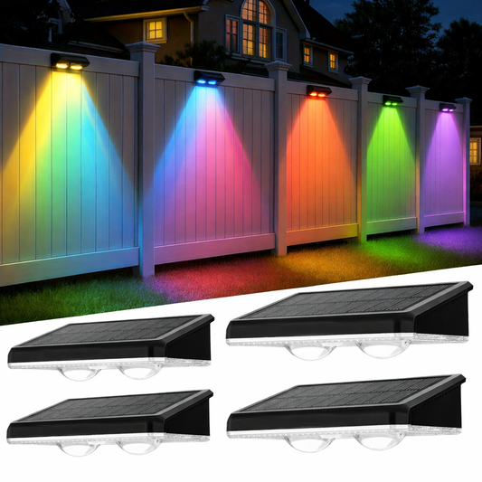 Solar Fence Lights Outdoor – Multicolor Wall Lights for Garden, Yard, Holiday Decor - Tampa Home & Garden Store