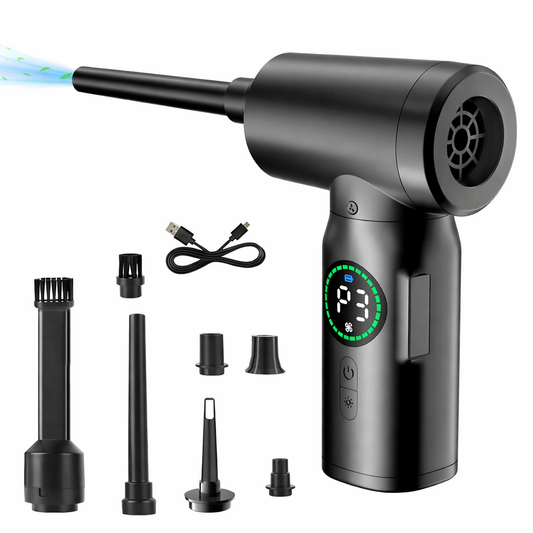 7500mAh Portable Air Duster – Cordless Compressed Blower & Vacuum for PC Keyboards - Tampa Home & Garden Store