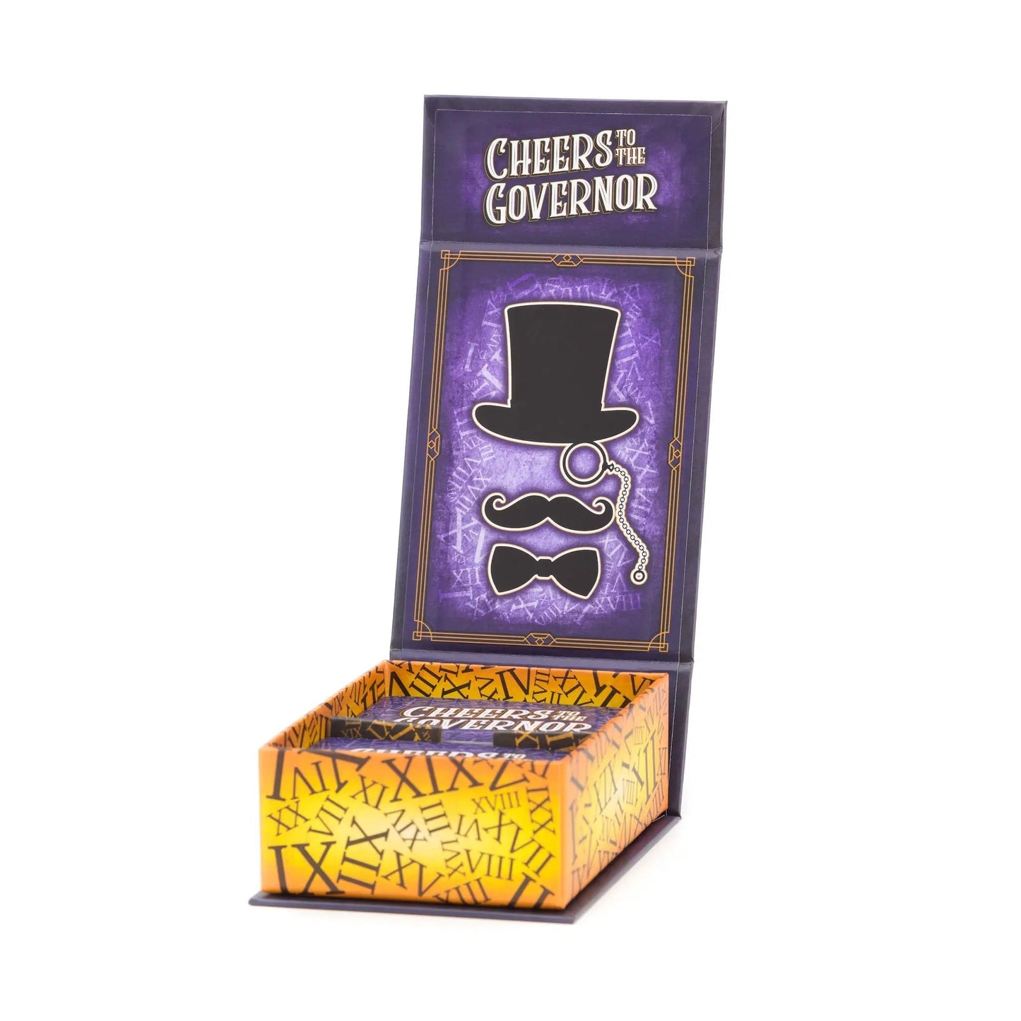 Cheers to the Governor party game packaging, purple/orange 3-pack by Lost Boy Entertainment on Tampa Home & Garden Store
